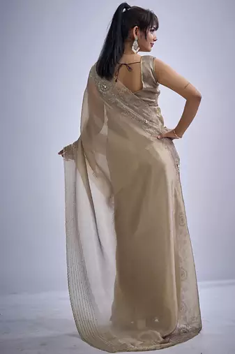 indian mouse zarkan butta handwork kanjivaram silk saree