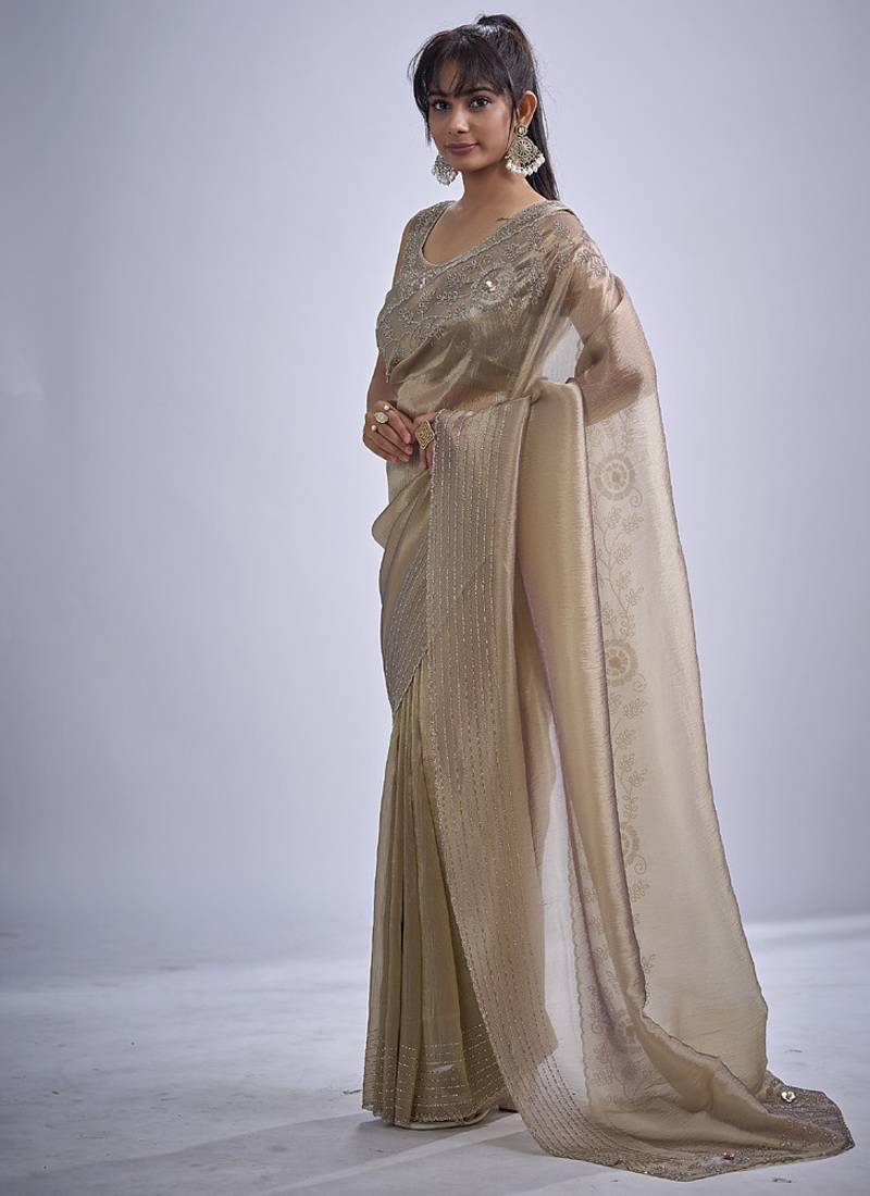 indian mouse zarkan butta handwork kanjivaram silk saree