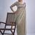 indian grey zarkan butta handwork kanjivaram silk saree