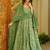 Green printed muslin salwar suit