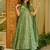 Green printed muslin salwar suit