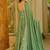 Green printed muslin salwar suit