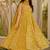 Yellow printed muslin salwar suit