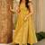 Yellow printed muslin salwar suit