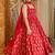 Red printed muslin salwar suit