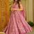 Pink printed muslin salwar suit