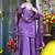 Purple embroidered fendy silk salwar suit
