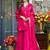 Rani-pink embroidered fendy silk salwar suit