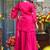 Rani-pink embroidered fendy silk salwar suit