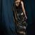 designer black heavy zarkan hand work satin silk saree