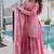 Light-pink embroidered fendy silk salwar suit