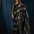 designer black heavy zarkan hand work satin silk saree