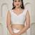 designer white heavy zarkan hand work satin silk saree