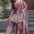 Dark-pink embroidered fendy silk salwar suit