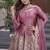 Dark-pink embroidered fendy silk salwar suit