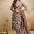Brown printed megic cotton salwar suit