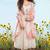Off-white embroidered cotton anarkali suit