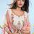 Off-white embroidered cotton anarkali suit
