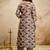 Brown printed megic cotton salwar suit