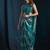 designer rama green heavy zarkan hand work satin silk saree