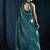 designer rama green heavy zarkan hand work satin silk saree