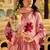 Peach embroidered chanderi anarkali suit