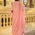 Peach embroidered chanderi anarkali suit