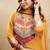 Yellow embroidered vichitra silk anarkali suit