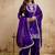 Purple embroidered chanderi salwar suit