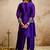 Purple embroidered chanderi salwar suit