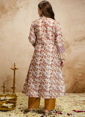 Off-white printed megic cotton salwar suit 4