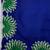 Blue french crepe mirror work blouse skirt shrug set