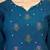 Teal blue heavy viscose rayon embroidered co-ord set
