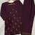 Wine heavy viscose rayon embroidered co-ord set