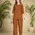 Wrown heavy viscose rayon embroidered co-ord set