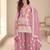 Pink real chinon embroidered salwar suit with dupatta