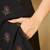 Black heavy viscose rayon embroidered co-ord set
