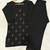 Black heavy viscose rayon embroidered co-ord set