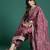 Floral embroidered thread work kurta with trousers & with dupatta