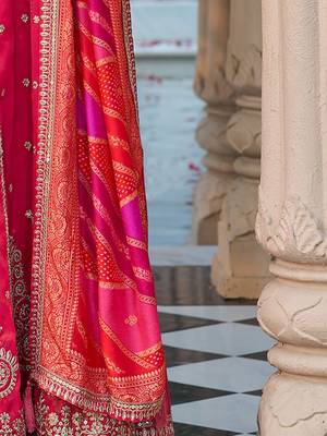 Women ethnic motifs embroidered kurta with palazzos & with dupatta 2
