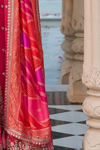Women ethnic motifs embroidered regular kurta with palazzos & with dupatta