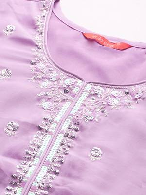 Ethnic motifs embroidered kurta with trousers & with dupatta 2