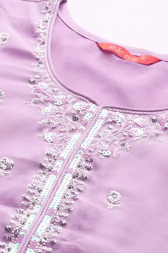 Ethnic motifs embroidered kurta with trousers & with dupatta