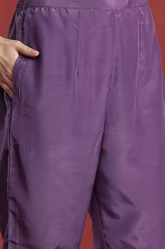 Women ethnic motifs embroidered sequinned kurta with trousers & dupatta