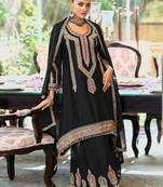 Women ethnic motifs embroidered regular kurta with trousers & with dupatta