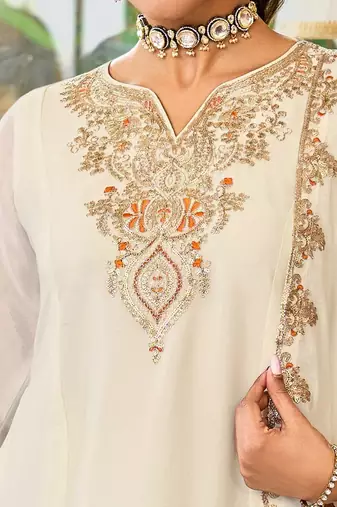 Women ethnic motifs embroidered regular kurta with palazzos & with dupatta