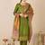 Floral printed round neck kurta with trousers & dupatta