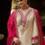 Ethnic motifs embroidered v-neck mirror work kurta with trousers & dupatta