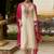 Ethnic motifs embroidered v-neck mirror work kurta with trousers & dupatta