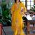 Women floral embroidered panelled sequinned kurta with trousers & with dupatta